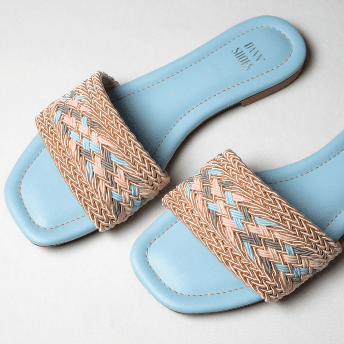 Rasteira Dann'Shoes Baby Blue
